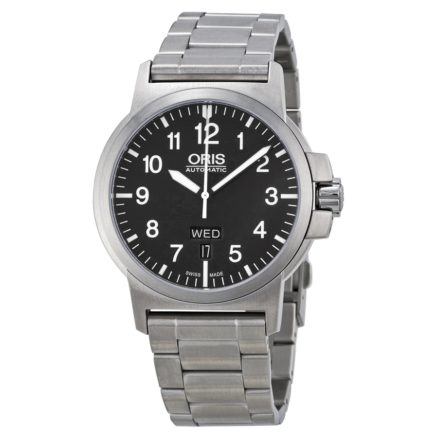 Oris BC3 Pilot Automatic Steel Watch with Black Dial Swiss Made
