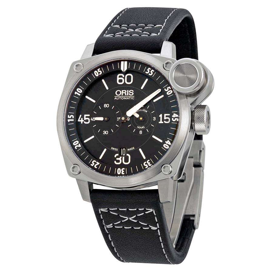 Oris BC4 Dive Pro Swiss Clone 44mm Steel Automatic Jet Black Face Water Resistant Watch