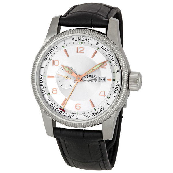 Oris Big Crown 645 7629 Steel Automatic Diver's Watch - Jet Black Face 300m Water Resistant