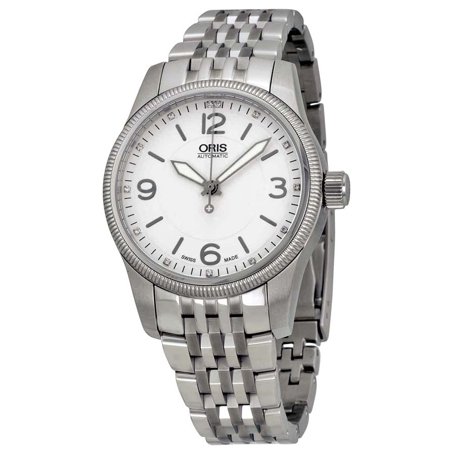 Oris Big Crown MB Automatic Set Diamond bezel Silver watch