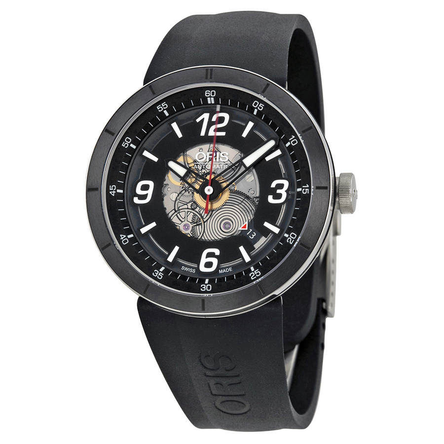 Oris TT1 Pilot Chronograph Swiss Clone Jet Black Face 43mm Auto Watch