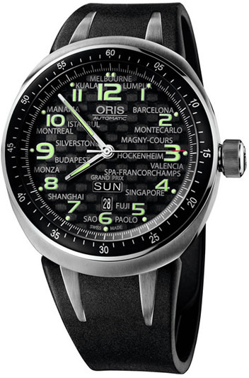 Oris TT3 Carbon Fiber Driver Chrono Steel Automatic Black Dial Watch