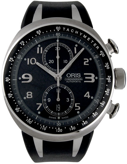 Oris TT3 Pilot Chronograph RS Automatic Black Steel Case Watch