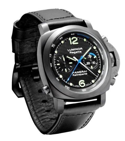 Panerai Luminor 1950 PAM00332 Imitation Navy Blue Face Chronograph Steel Watch