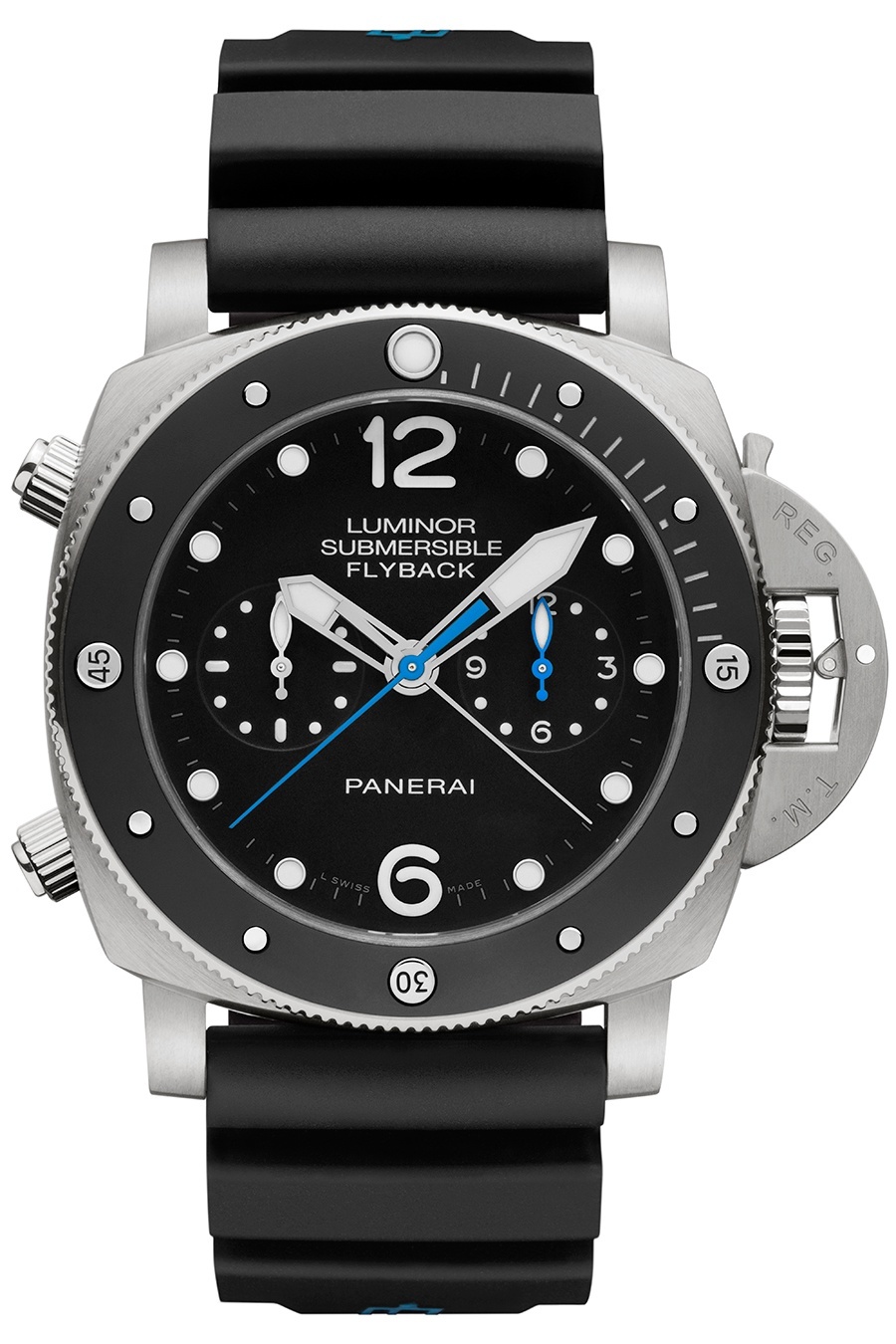 Swiss Replica Panerai Luminor Dive Chrono 41mm Sapphire Crystal Auto White Face Water Resistant Watch