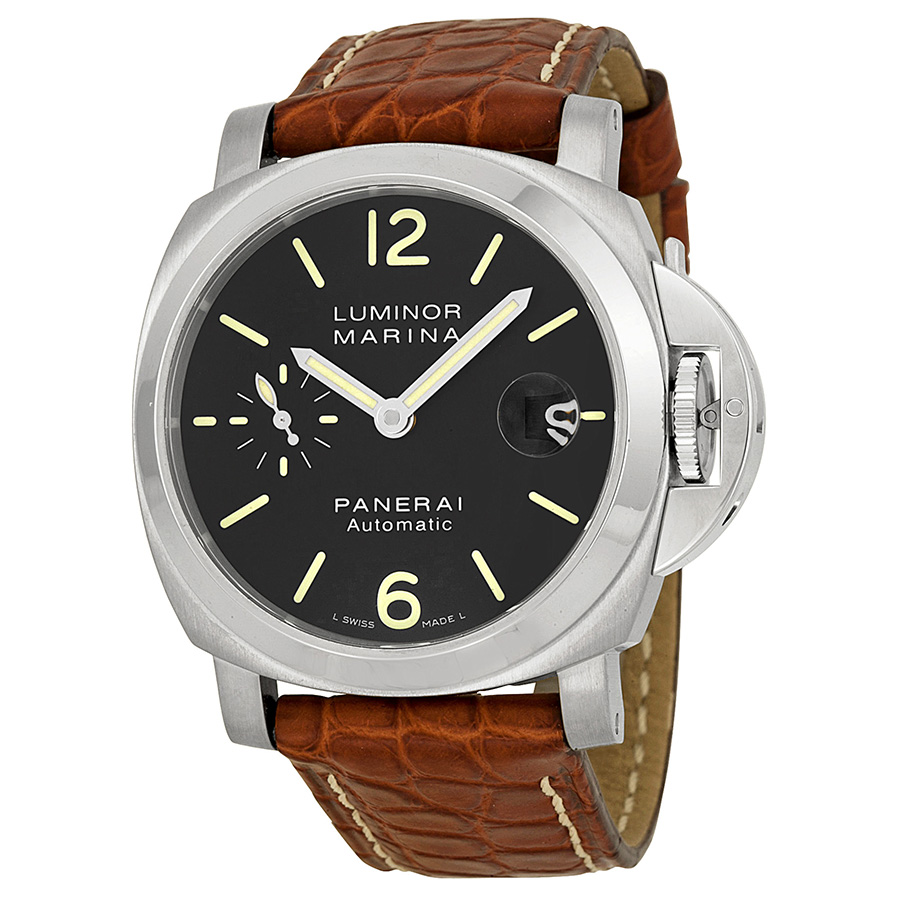 Panerai Luminor PAM48 Swiss Automatic Black Face Dive Watch