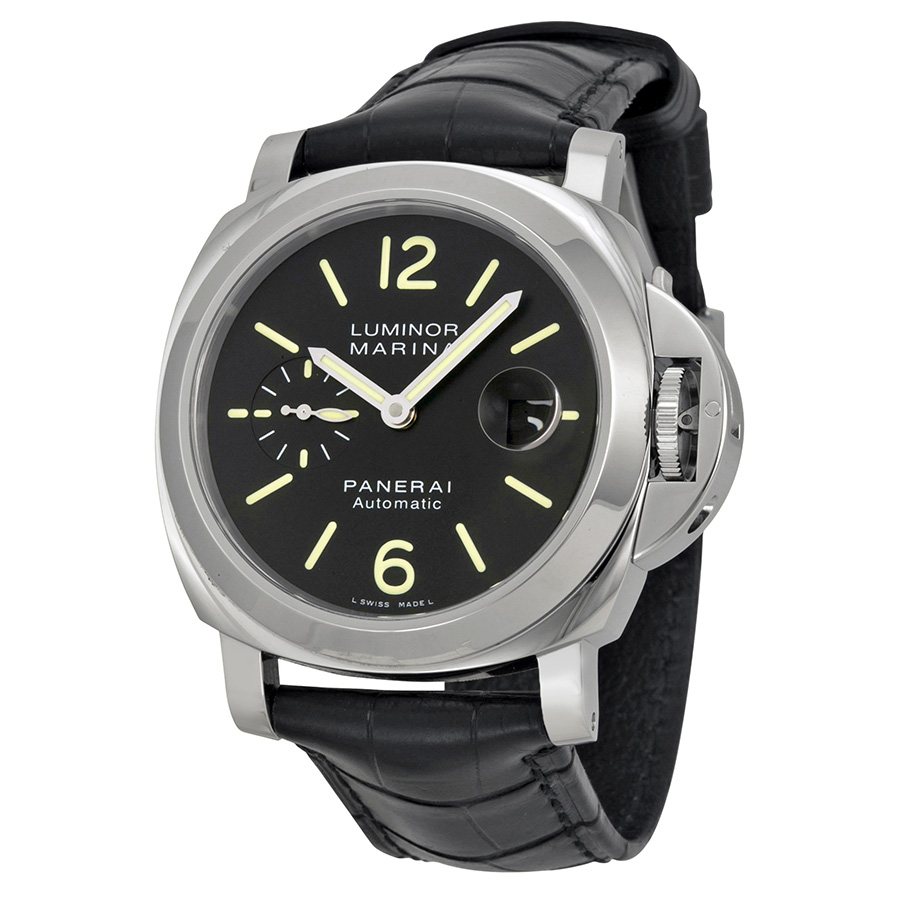 Panerai Luminor PAM00104 Mens Chronograph Dive Watch - Swiss Automatic - Vintage Black Face