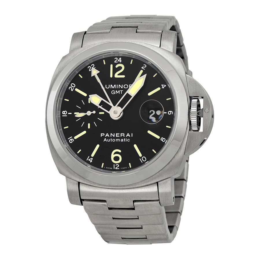 Panerai Luminor 44mm Automatic Steel Black Dial Mens Watch