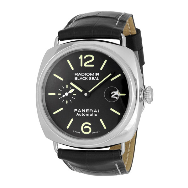 Panerai Radiomir PAM00287 Clone Stainless Steel Watch with Vintage Brown Leather Strap & Luminescent Hands