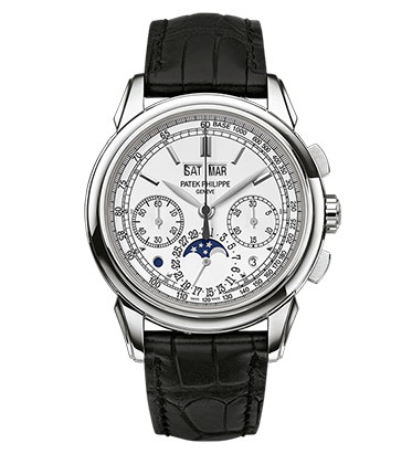 Patek Philippe 5270G-018 Silver Automatic Chronograph Watch - Classic Elegance