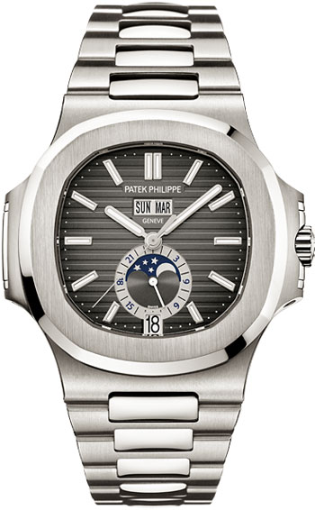Patek Philippe Nautilus Clone Black Steel Automatic 47mm Dive Watch