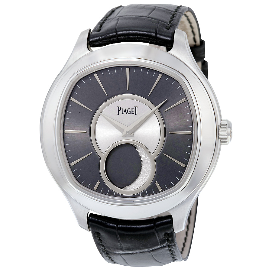 Piaget Emperador GOA34021 Mens Watch Replica - Swiss Automatic - Stainless Steel Case - Black Face - Water-Resistant 50m