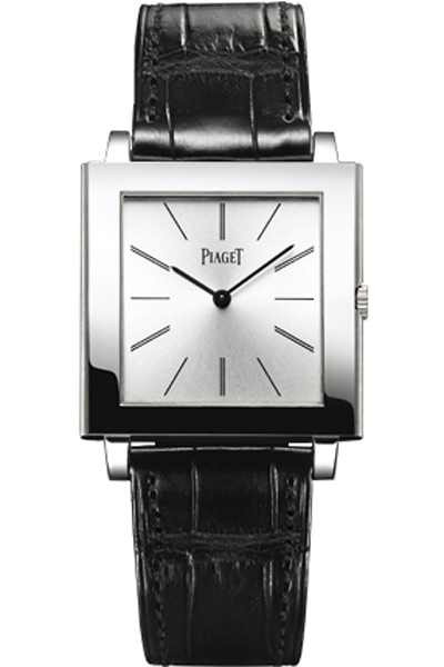 Piaget Altiplano Silver Automatic 18K Case Jet Black Face Watch