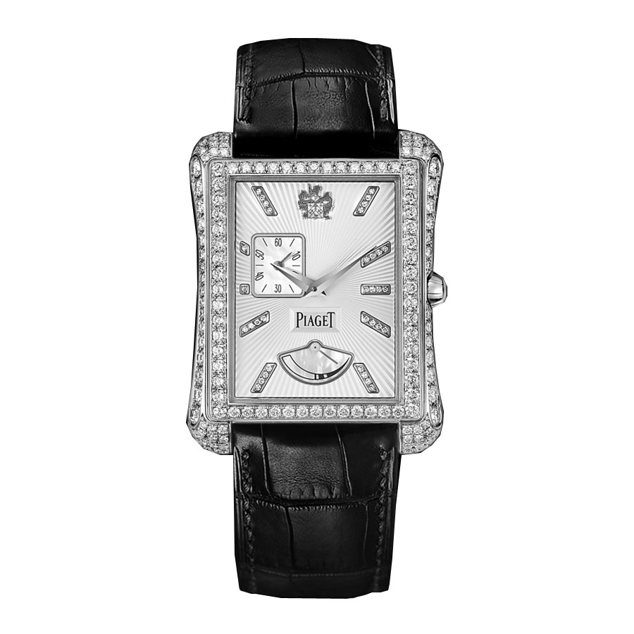 Piaget G0A33073 18K White Gold Diamond-Encrusted Automatic Chronograph Watch