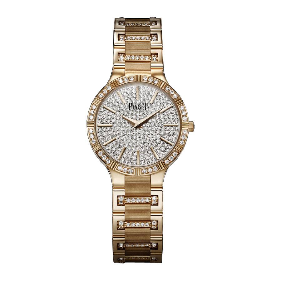 Piaget Lady's Luxury Steel G0A37053 Quartz Pearl Bezel Watch