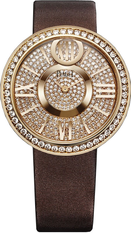 Piaget Limelight Swiss Clone Automatic Jet Black Watch with Gems