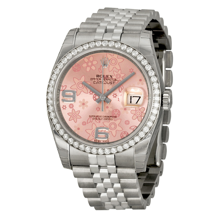 Rolex Datejust 36mm Diamond Bezel & Lugs Mother of Pearl Dial Watch
