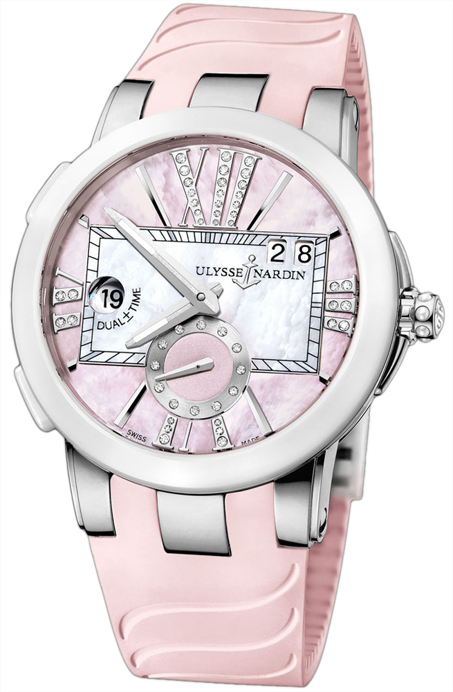Ulysse Nardin Pink Mother of Pearl Diver Chrono Automatic Watch