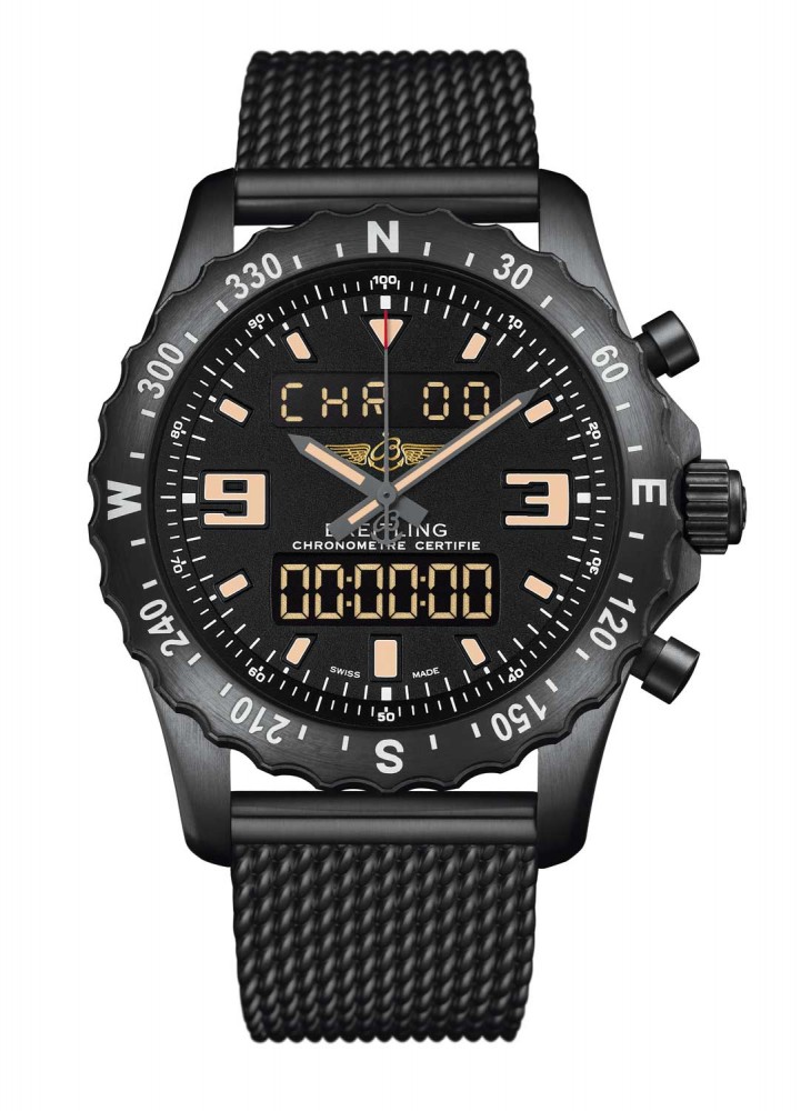 Breitling Replica Chronomat Avenger Automatic Titanium 45mm Jet Black Face Water Resistant Watch