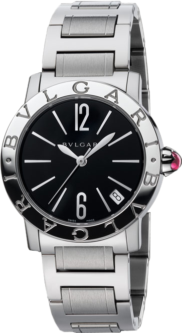 Bvlgari Homage 102073 Swiss Clone Automatic Watch - 18K Gold Case, Black Dial, 40mm