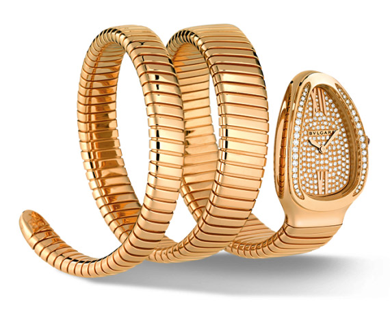 Bvlgari Serpenti Tubogas Pink Gold Coiled Bracelet Ladies Watch