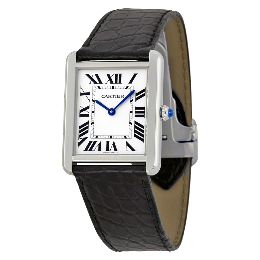 Cartier Tank W5200003 Imitation Automatic Silver Tone 28mm Dress Watch