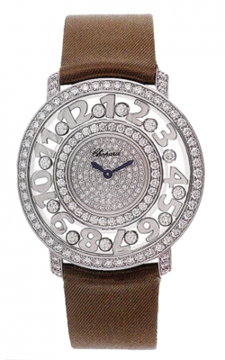 Chopard Happy Diamonds Lady's Watch - 207227-1001 - Sparkling White Gold, Round Case, Bezel Set Diamond