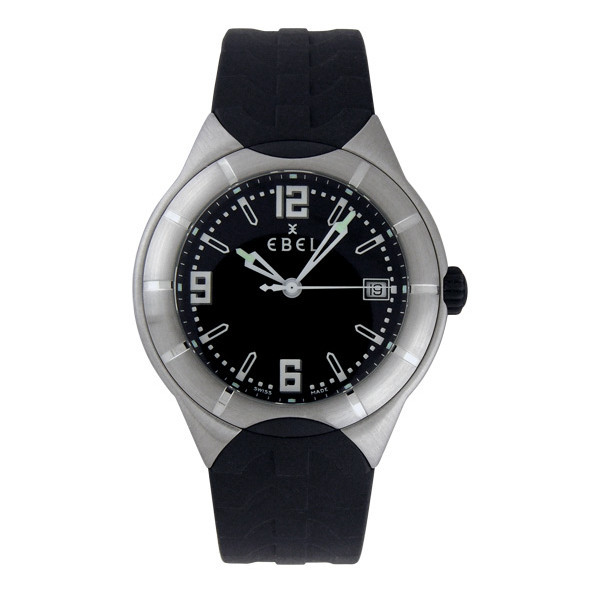 Ebel E Type 9187C51-56C35606 Imitation Men's Watch: Automatic Chronograph, Black Dial, Stainless Steel Case