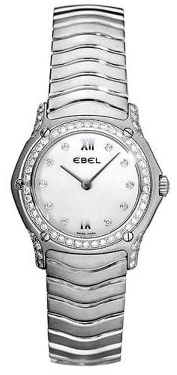 Ebel 9090F29-971025 Classic Chronograph Stainless Steel Automatic Black Dial Water Resistant Watch