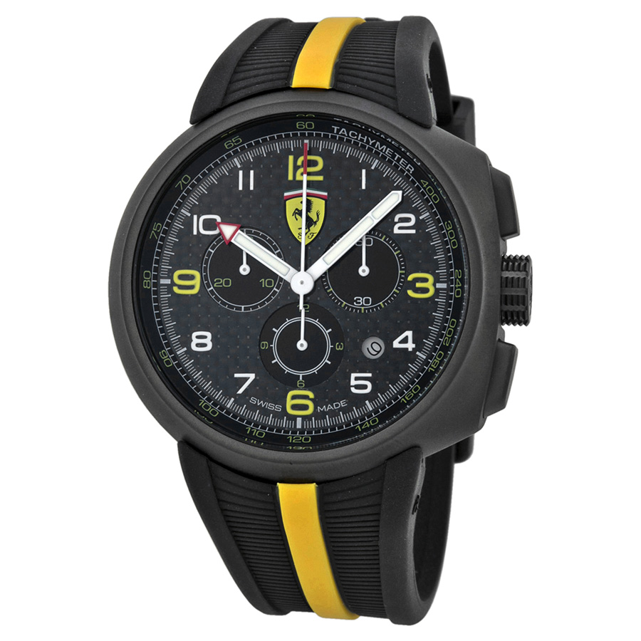 Carbon-Fiber Ferrari F1 FE-10 Clone with IPGUN Case - Gunmetal Grey Watch