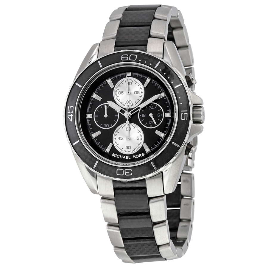 Michael Kors JetMaster MK8454 Imitation Automatic Silver Tone 40mm Watch