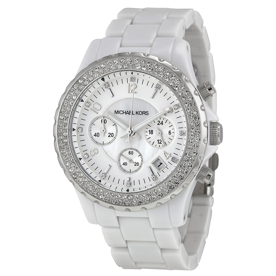 Michael Kors MK5300 Imitation Stainless Steel White Dial Ladies Watch