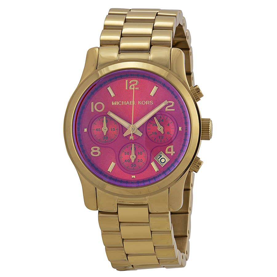 Michael Kors Runway MK5939 Pink Iridescent Automatic Ladies Watch