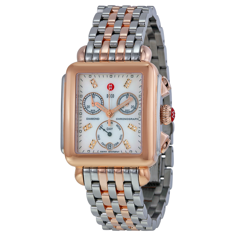 Michele Classic Collection Reps Silver Case Jet Black Face Automatic Watch