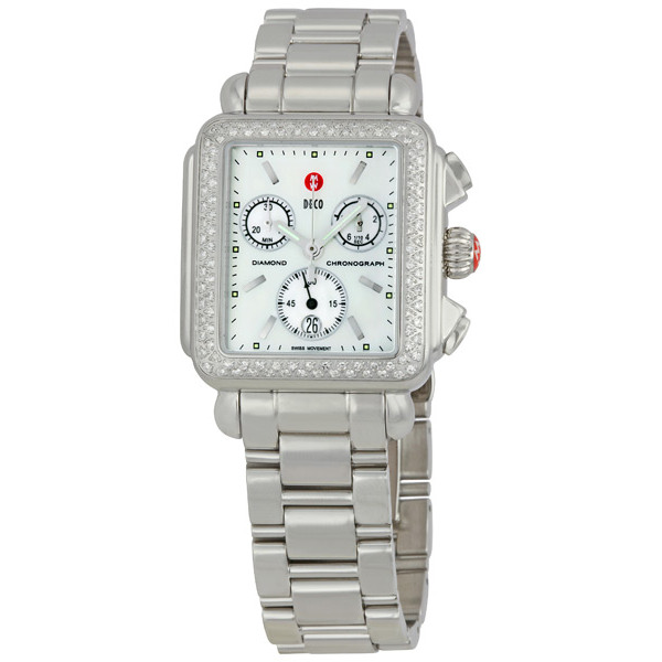 Michele MWW06A000448 Steel Watch with Mother of Pearl Dial