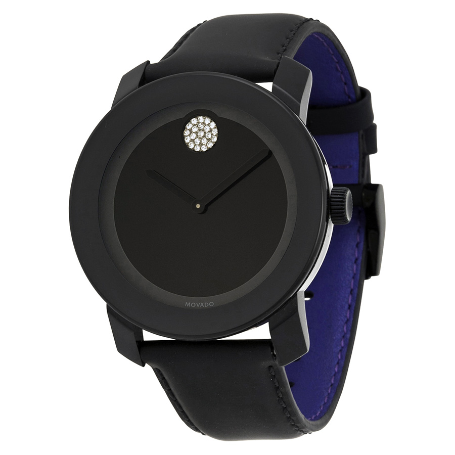 Replica Movado Bold Automatic Jet Black Dial Stainless Steel Chronograph Watch