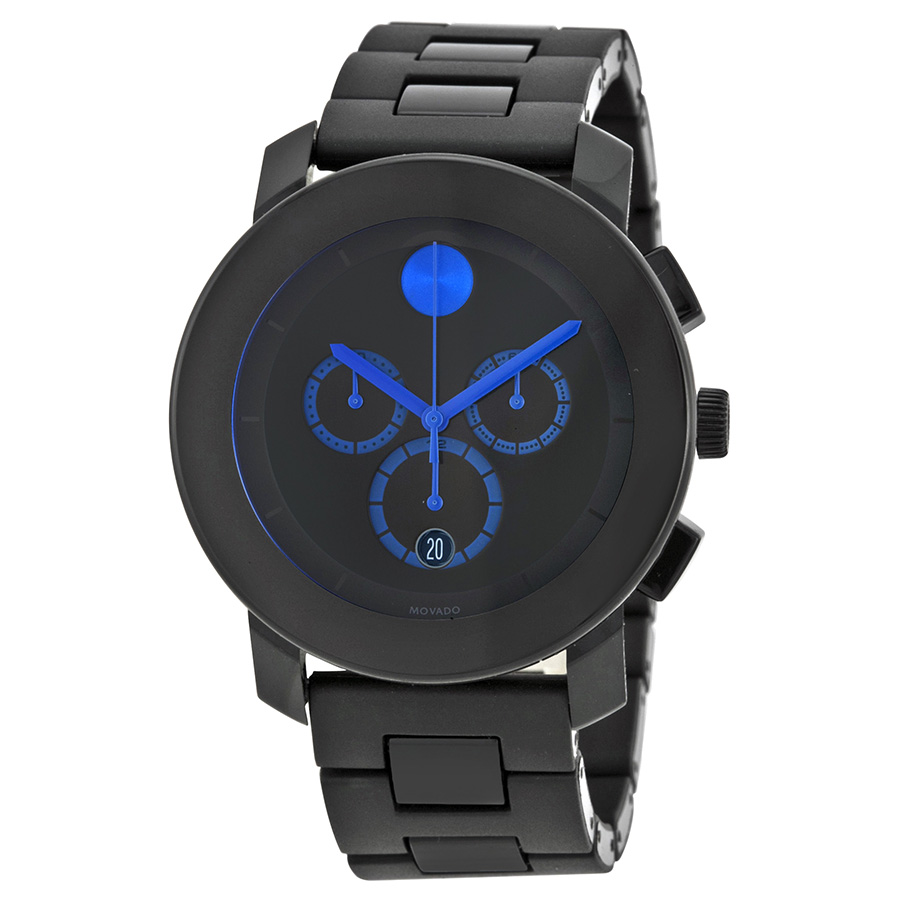 Replica Movado Bold 3600101 Automatic Stainless Steel Jet Black Dial 50m Water Resistant Watch