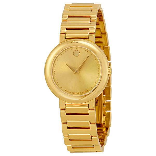Movado Gold Timepiece: Elegant Swiss Automatic Face, 0606704 Classic Luxury Watch