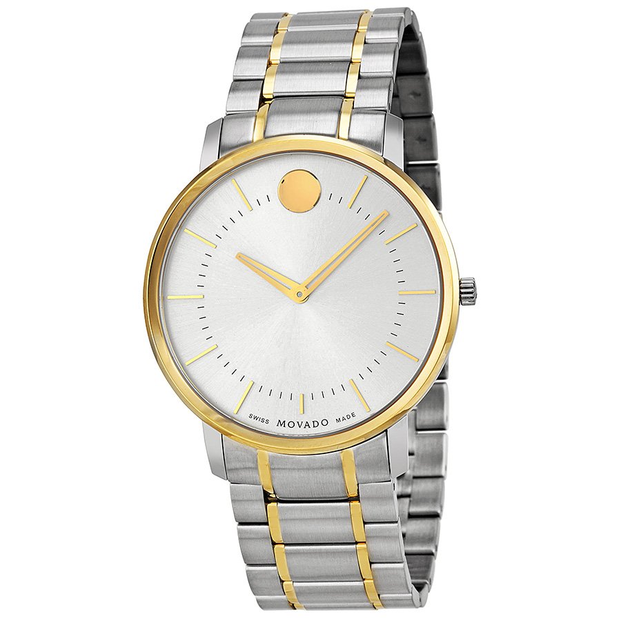 Classic Movado Modern Minimalist Quartz Silver Tone Watch