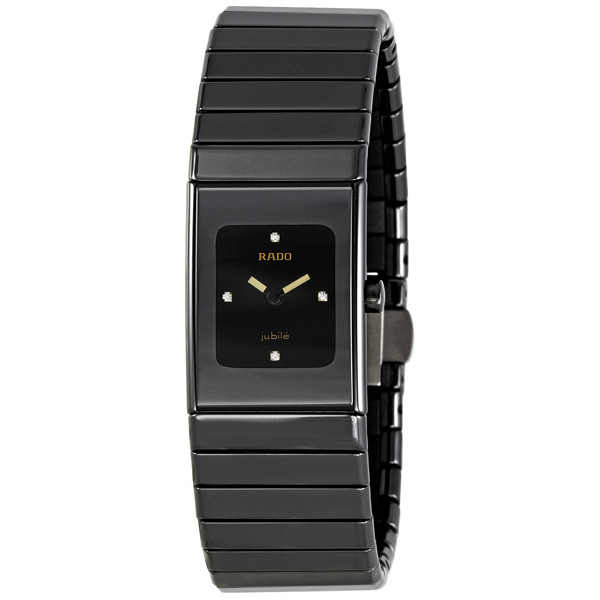 Rado Ceramica Ladies Watch: Elegant Black Dial & Stainless Steel, Automatic Movement