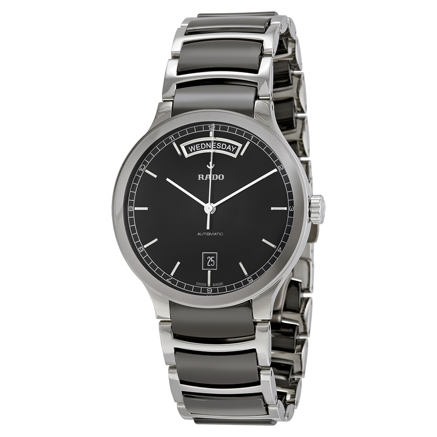 Rado Centrix R30156152 Men's Timepiece - Automatic Movement, Chrome Case, Black Dial, 40mm