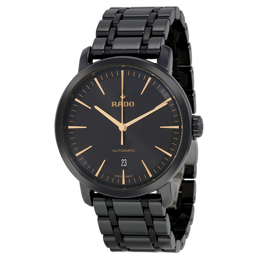 Rado Diamaster R14073162 Clone Jet Black Ceramic Automatic Luxury Watch