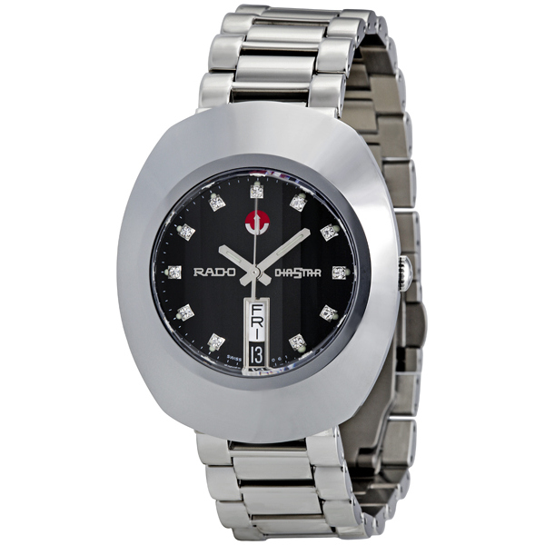 Rado Diastar R12408614 Imitation Automatic Watch - Jet Black Dial, Scratch-Resistant Steel, 30m Water Resistant