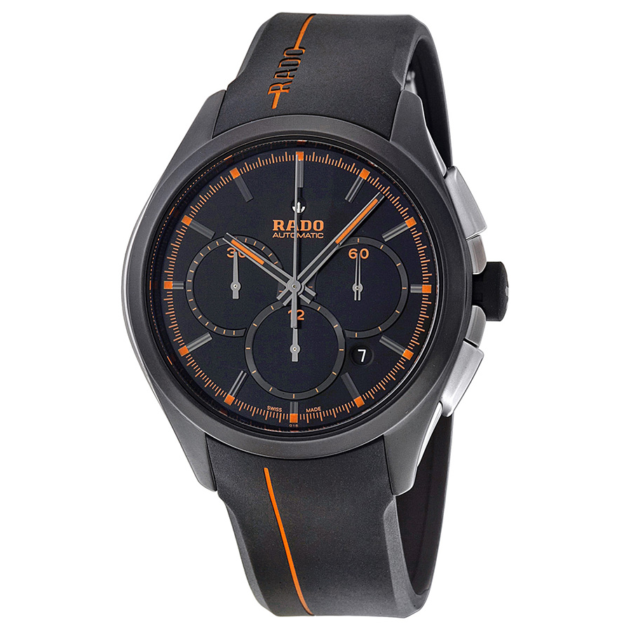 Rado Hyperchrome Automatic Chronograph Black Dial Steel Mens Watch