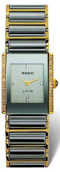 Rado Integral Ceramic & Steel Platinum-Tone Bracelet Watch Replica