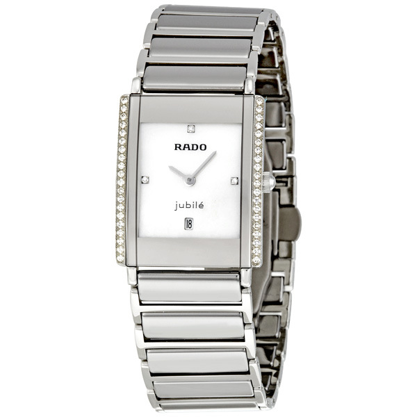 Rado Integral R20429909 Swiss Automatic Pearl Watch - Chic White Dial Elegance