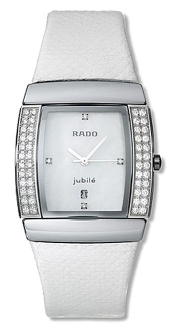 Rado R13577906 White Pearl Dial 4 Diamond Accents Automatic Watch