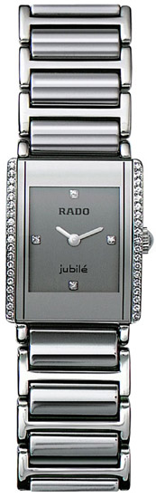 Rado Ceramic Automatic Watch - Platinum Tone - Silver Dial - 41mm