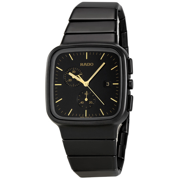 Rado R5.5 Black Ceramic Chronograph Watch - Precision Crafted Timepiece