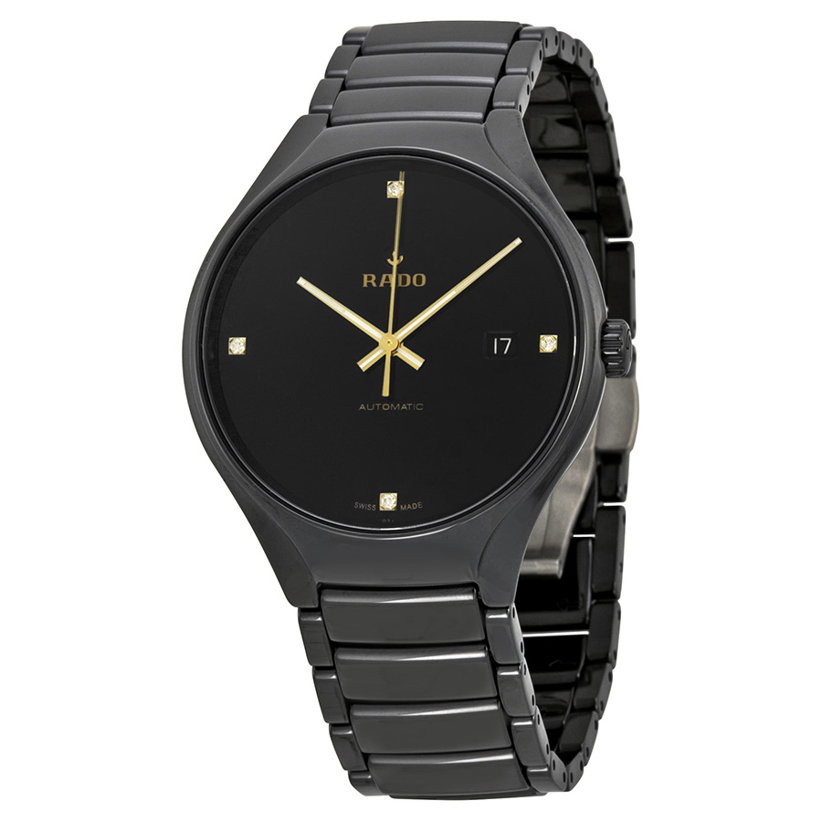 Rado TRUE Timepiece Black Crystal Case Automatic Mens Watch - Classic Luxury Rep